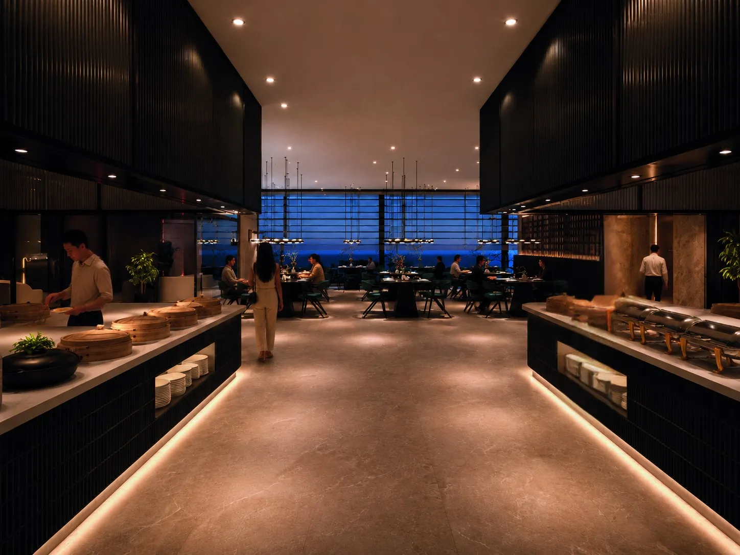 Architectural render: the buffet